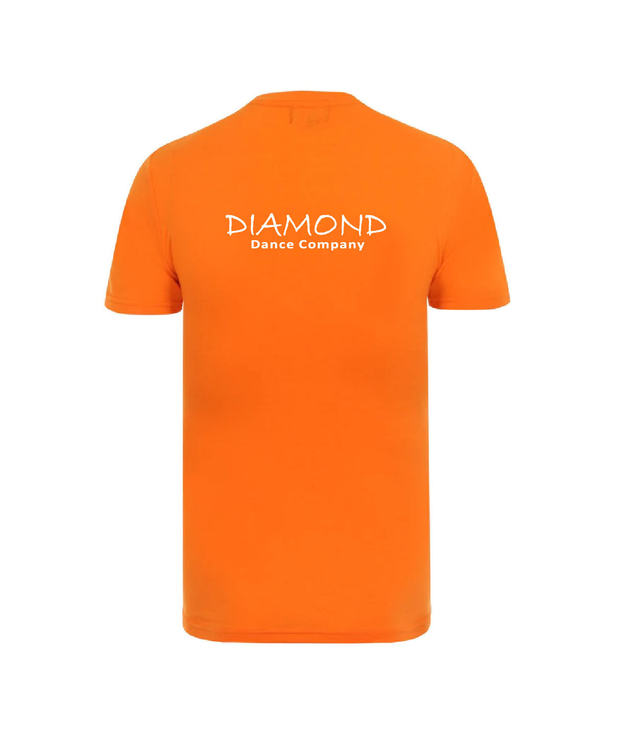 Womens Fitted Orange T-Shirt - Diamond Dance