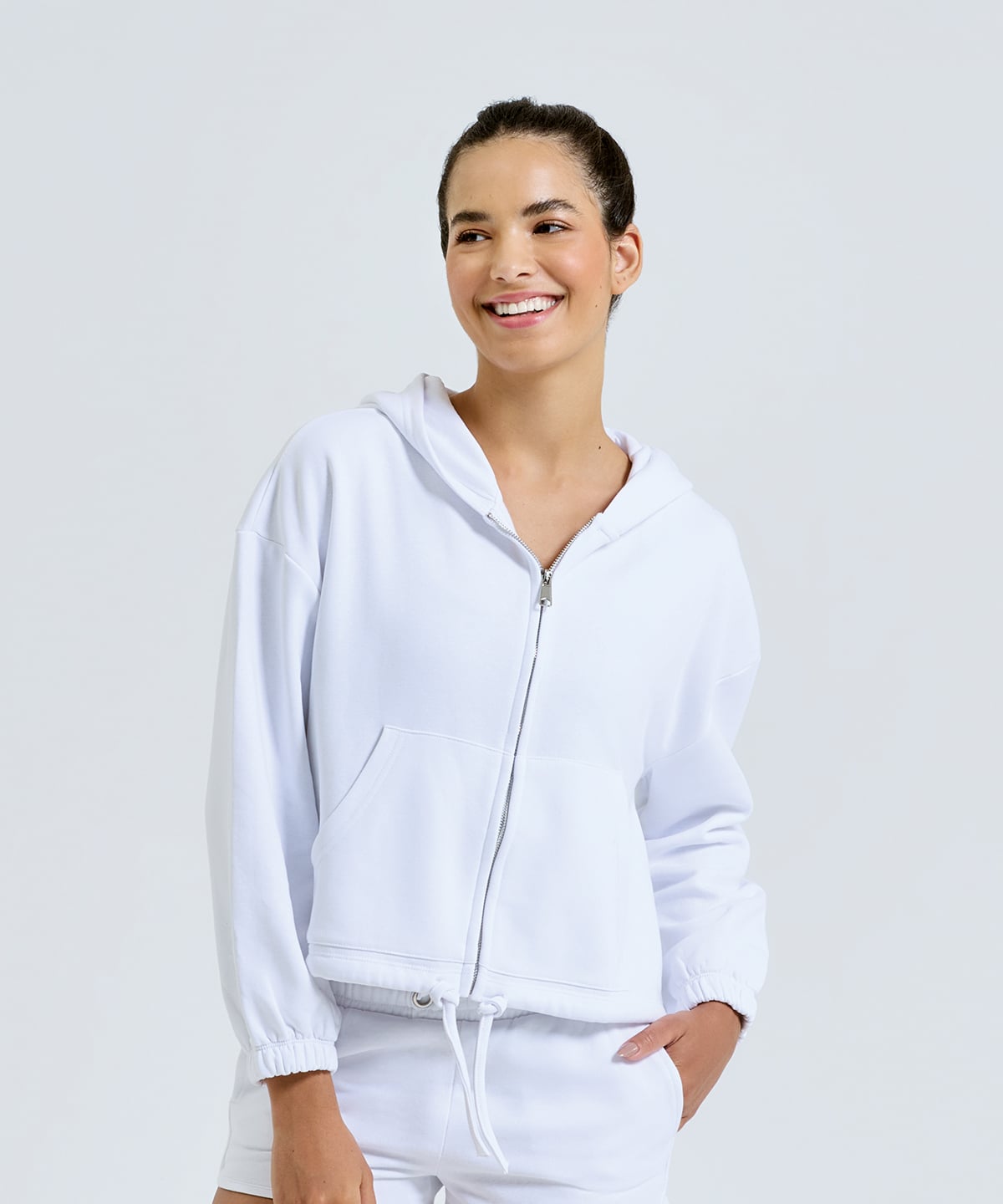 Recycled Cropped Oversized Hoodie