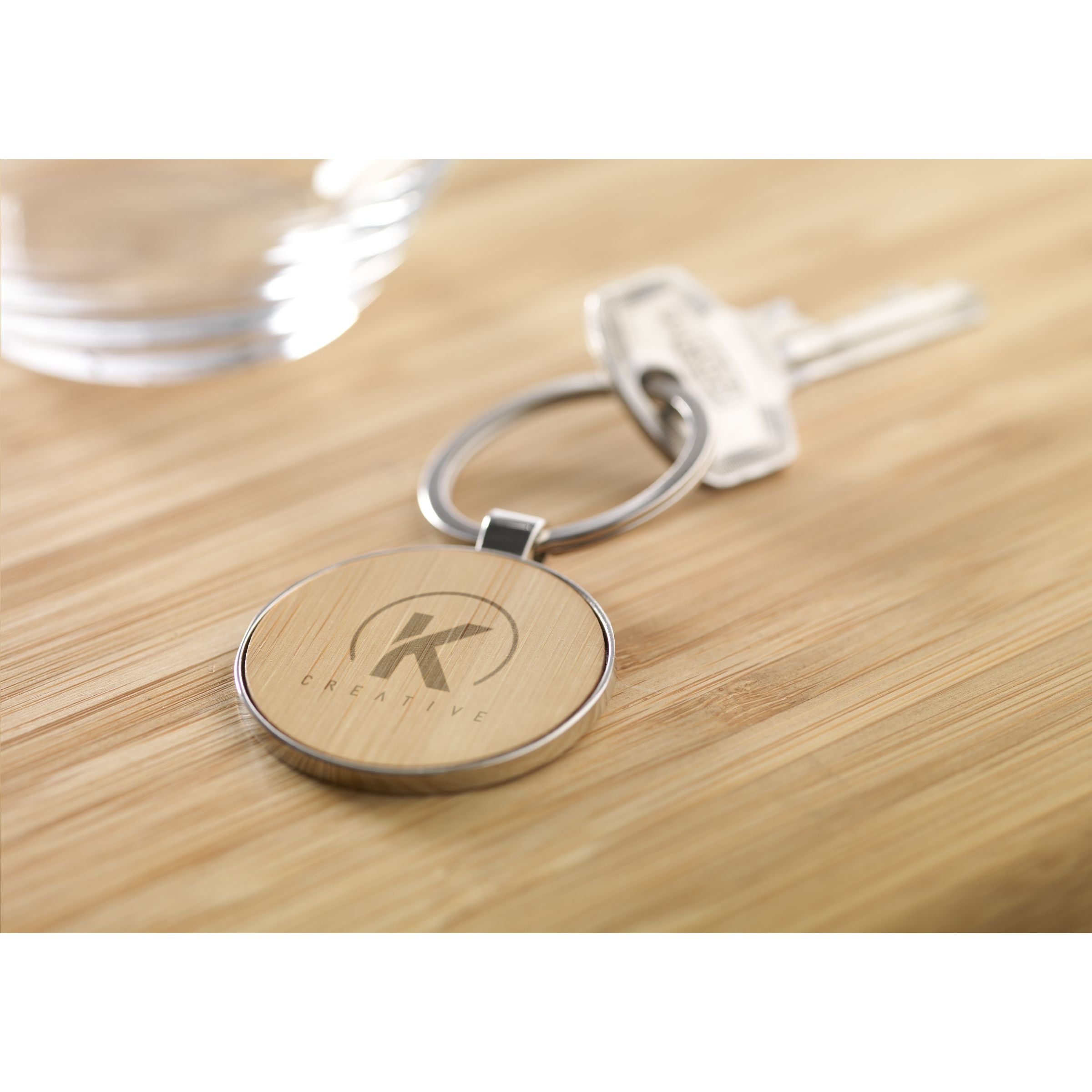 Bamboo Circle Keyring
