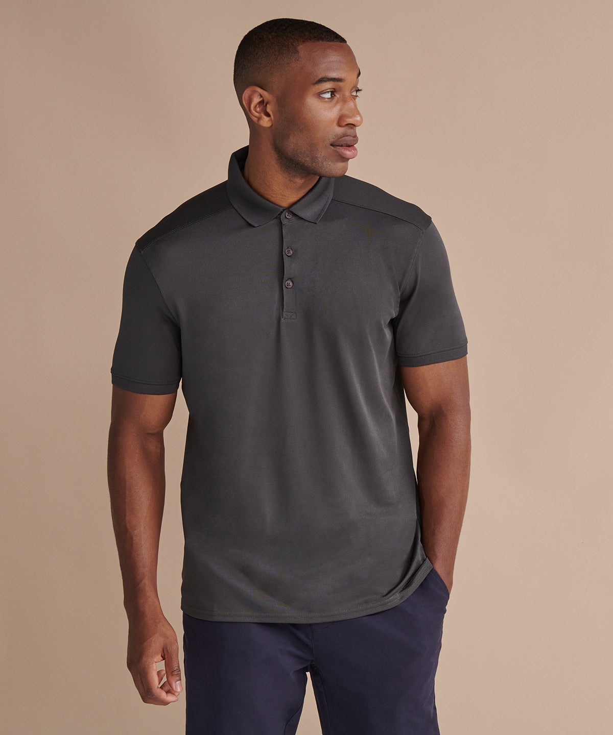 Stretch polo shirt with wicking finish (slim fit)