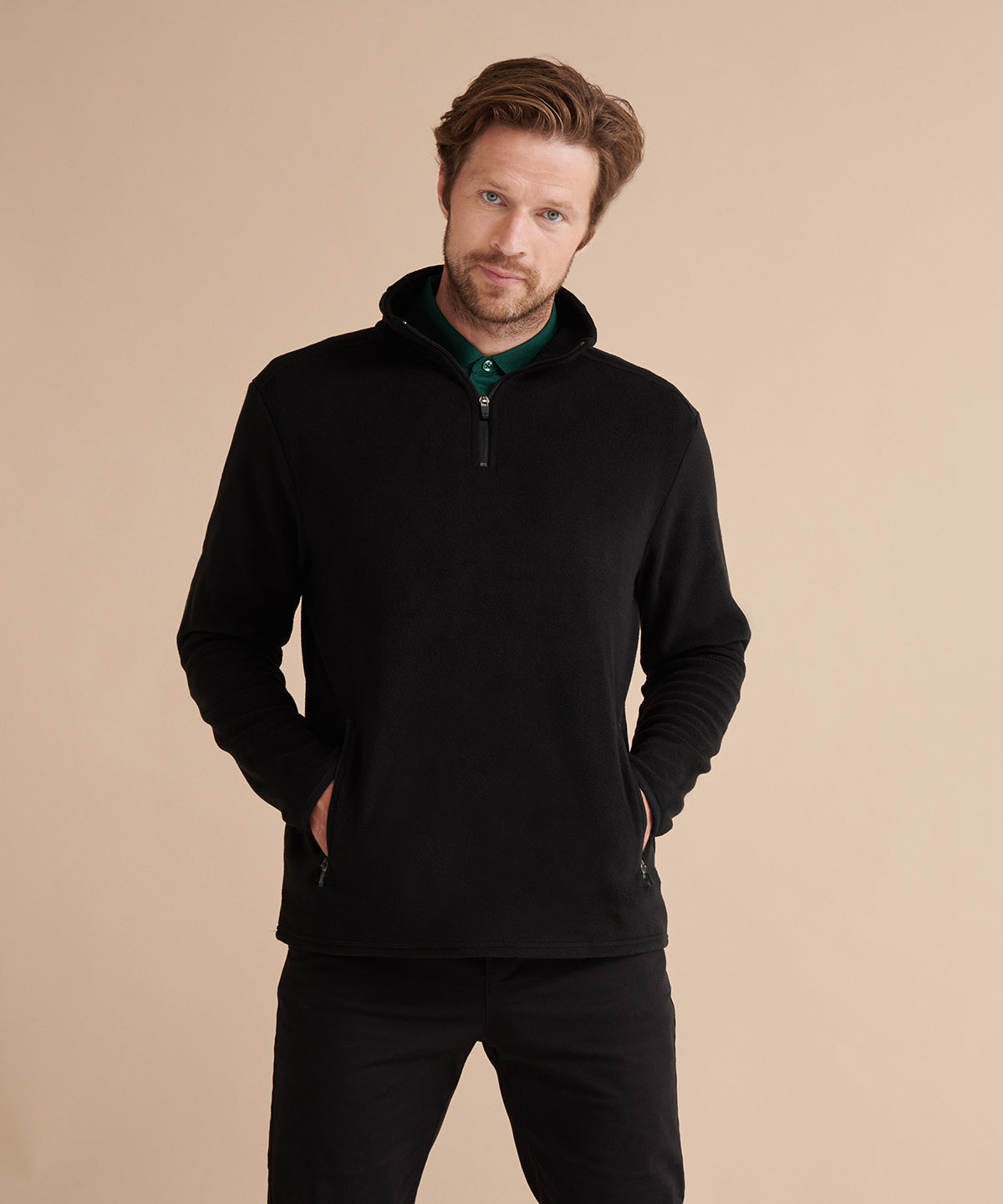 ¼ zip microfleece jacket