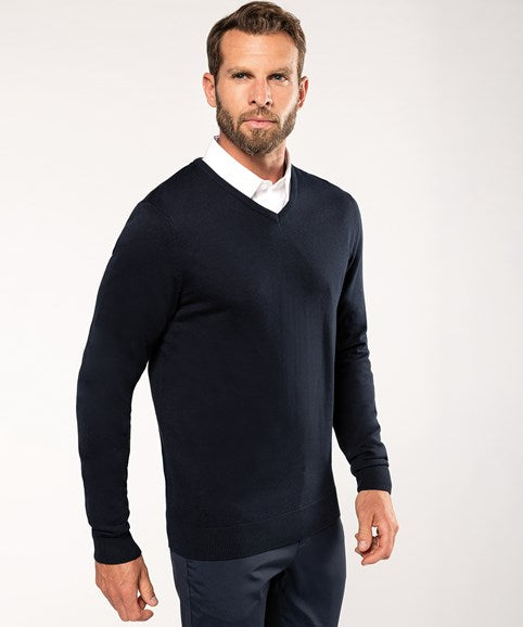 Men's V-neck jumper