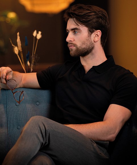 Harvard v-neck polo shirt