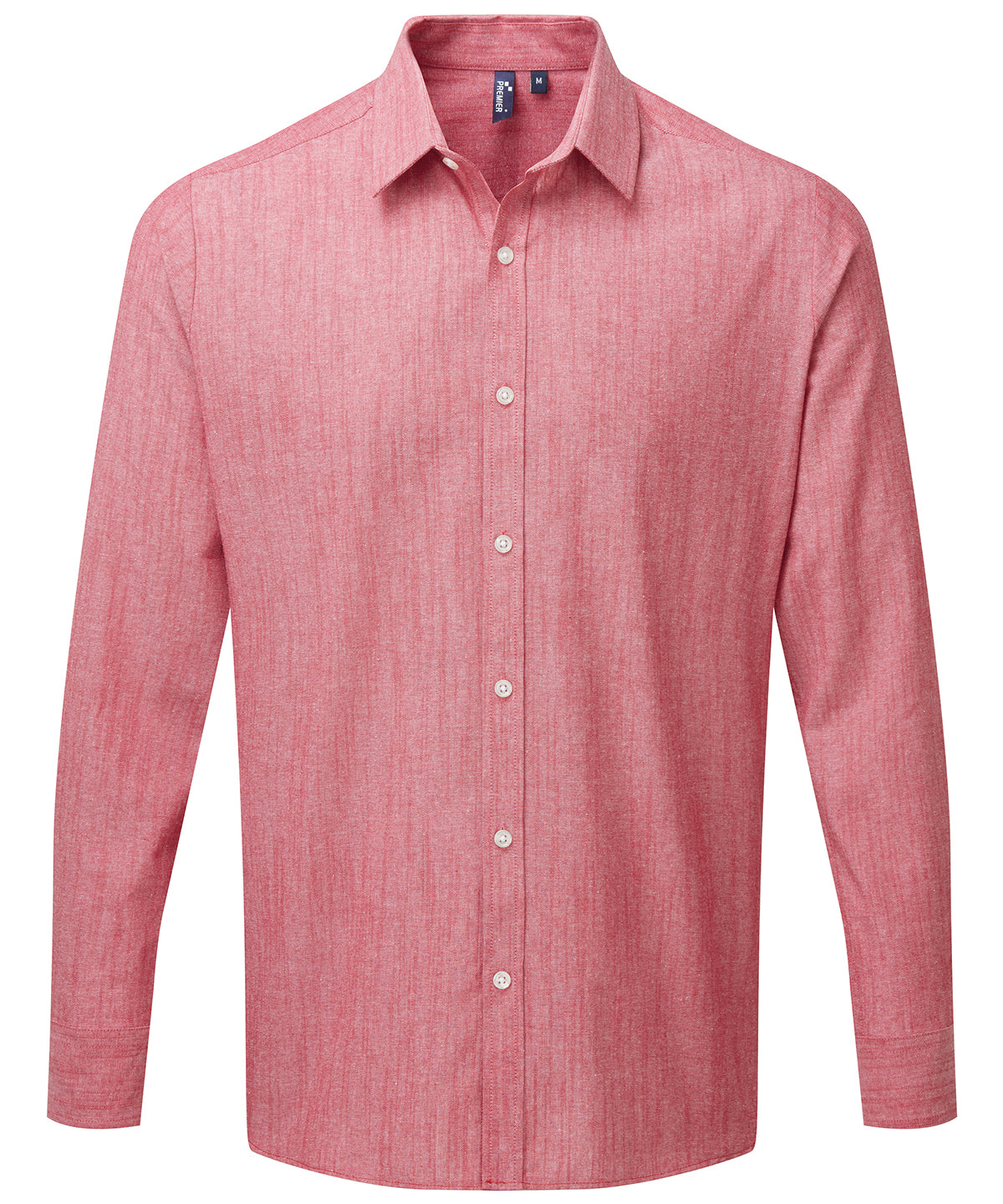 Cotton slub chambray long sleeve shirt