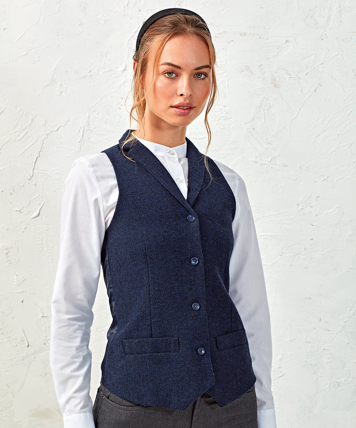 Women's herringbone waistcoat