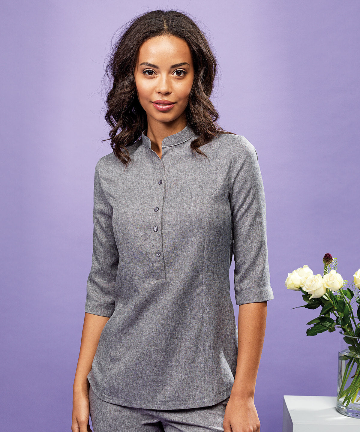 Verbena 'linen look' button-up beauty tunic