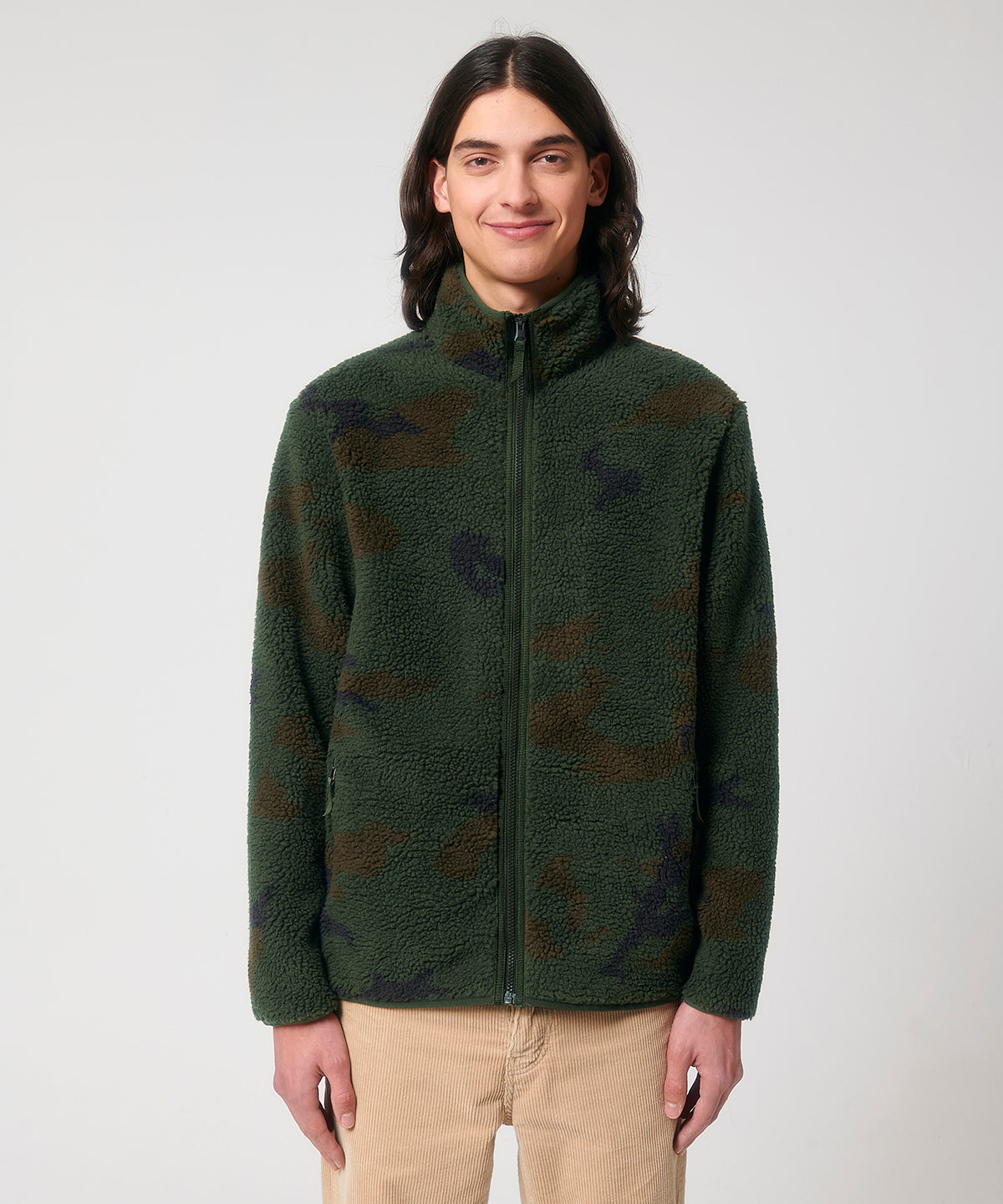 Unisex Outsider AOP sherpa zip-through jacket