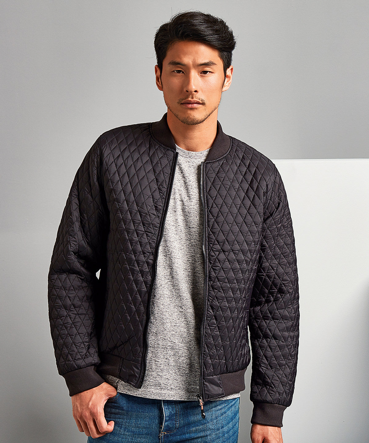 Quilted flight jacket