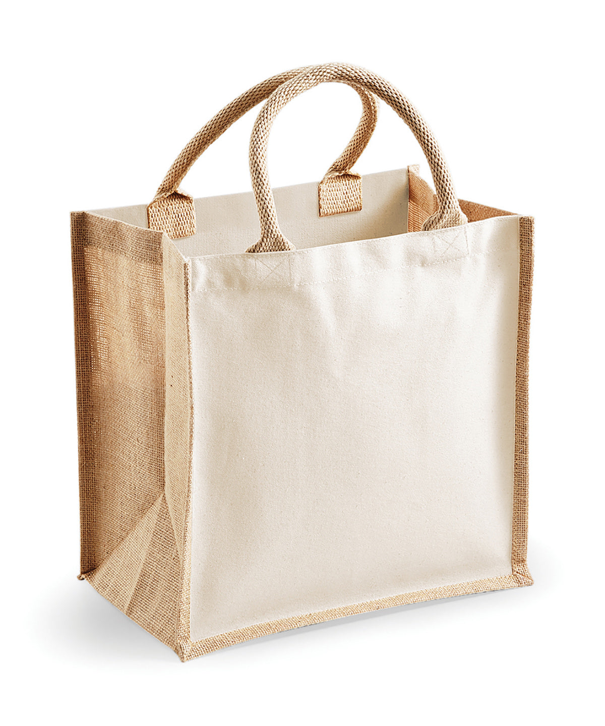 EXCESS STOCK SALE! Printers midi jute tote - PACK OF 24