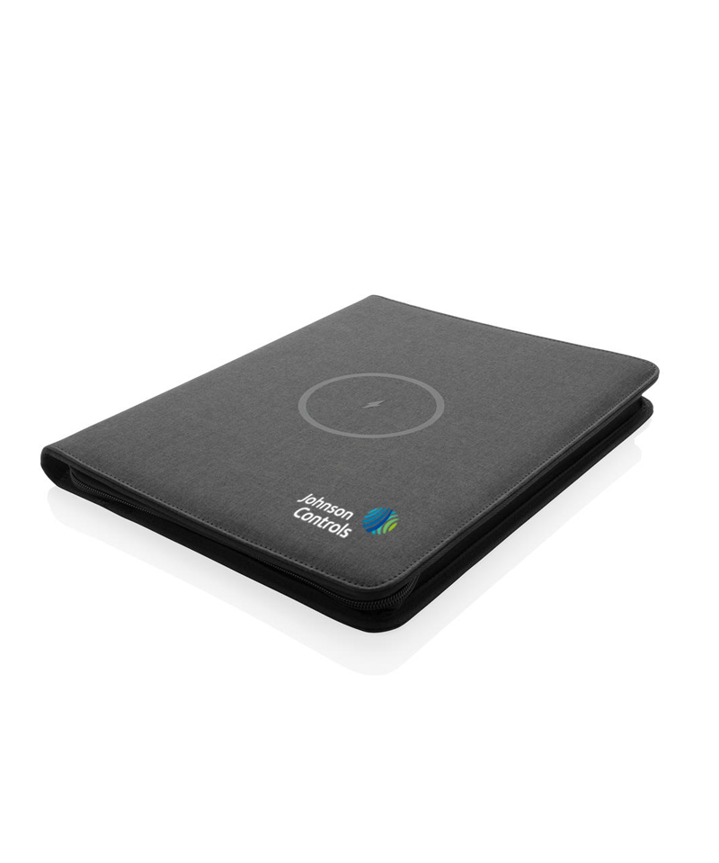 Air 5W wireless charging portfolio A4 w/ 5000 mAh powerbank - JCI