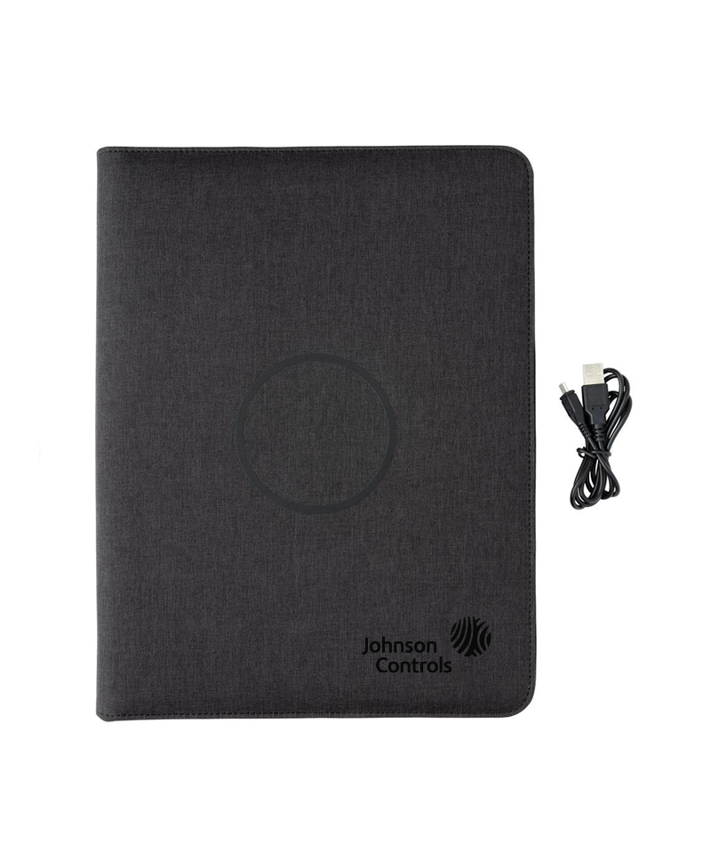 Air 5W wireless charging portfolio A4 w/ 5000 mAh powerbank - JCI