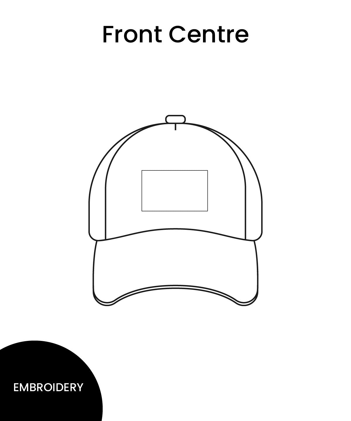 Cap & Hat Embroidery (Front Centre)