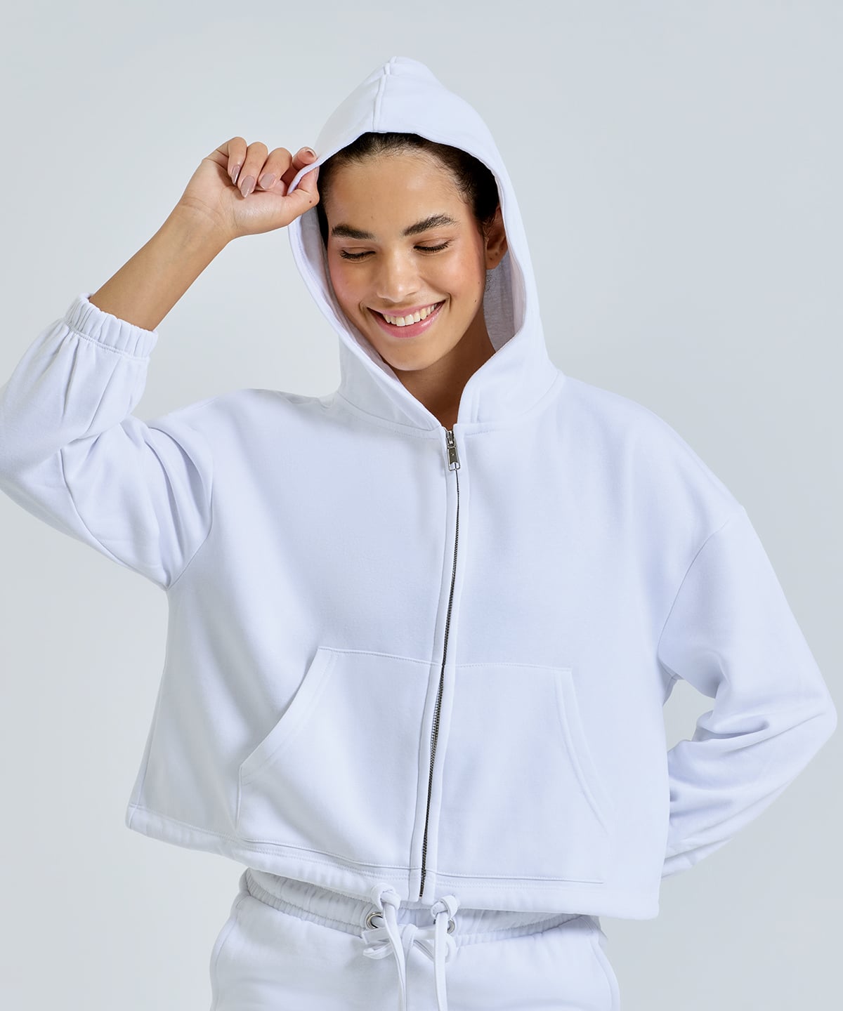 Recycled Cropped Oversized Hoodie