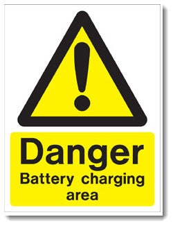Danger - Battery Charging Area