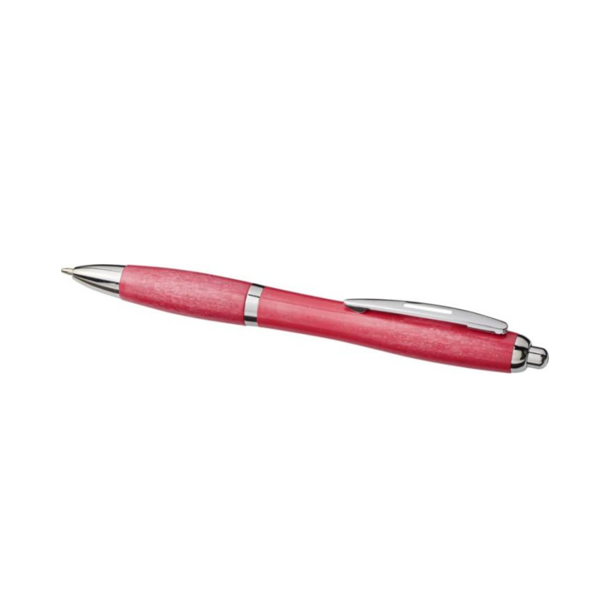 Wheat Straw & Chrome Ballpoint Pen - From 90p