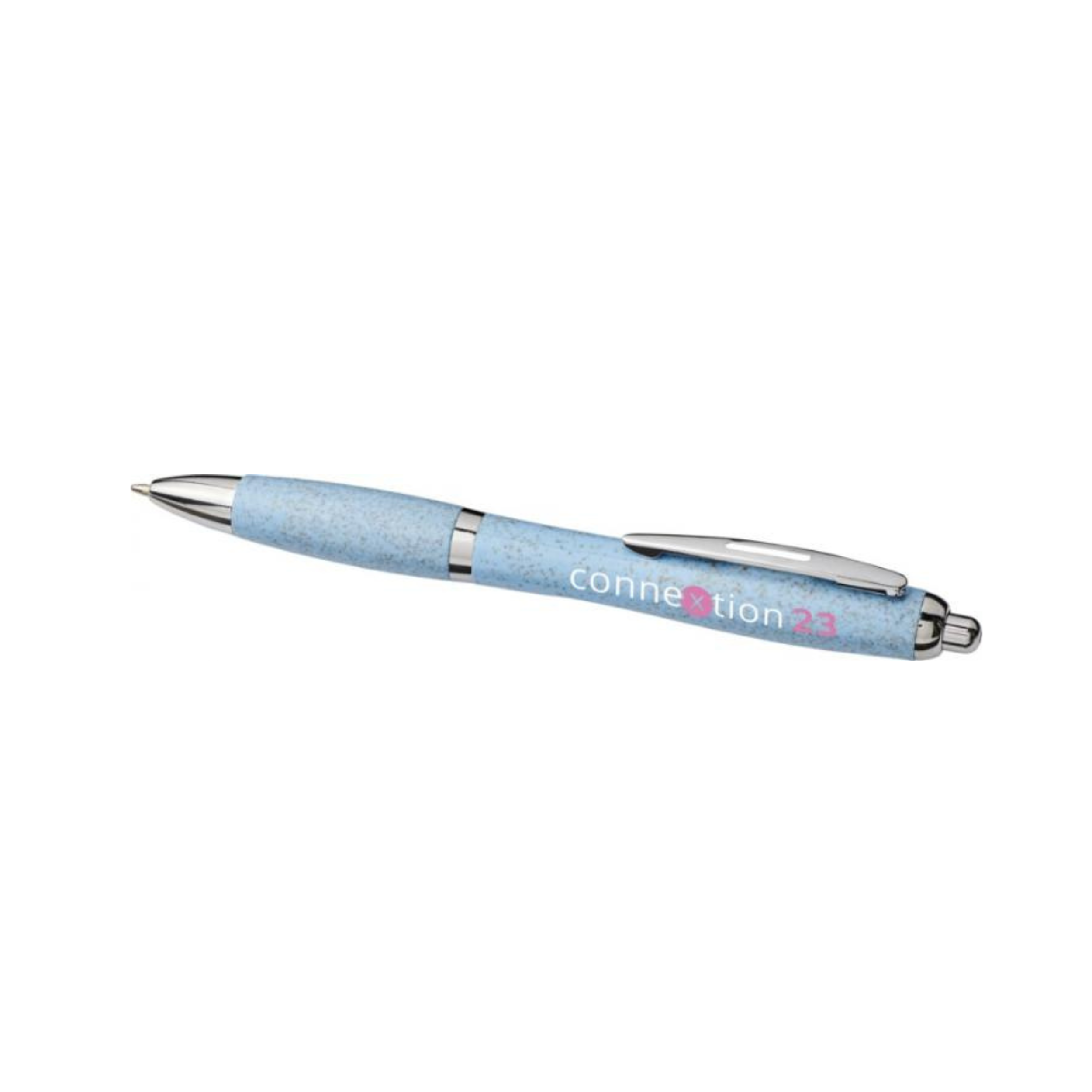 Wheat Straw & Chrome Ballpoint Pen - From 90p