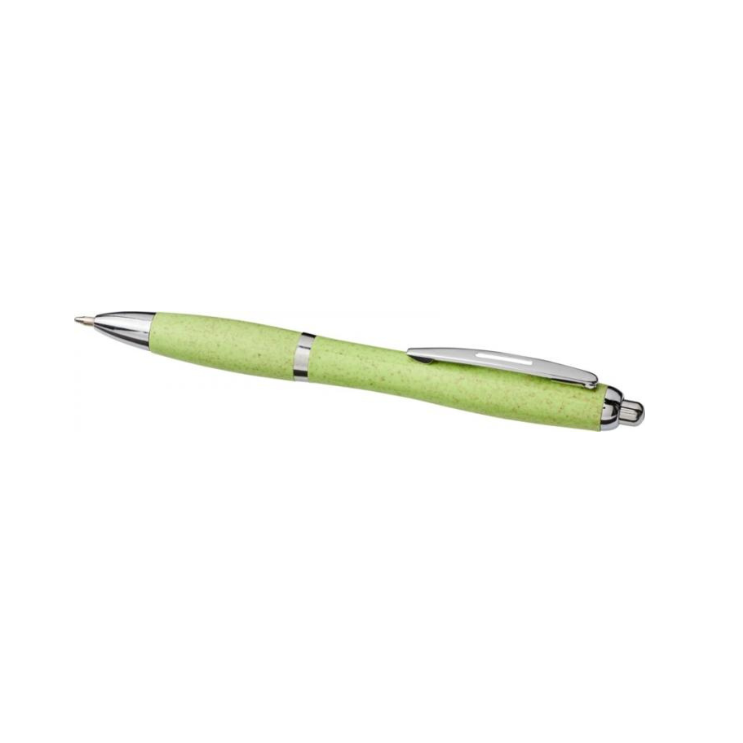 Wheat Straw & Chrome Ballpoint Pen - From 90p