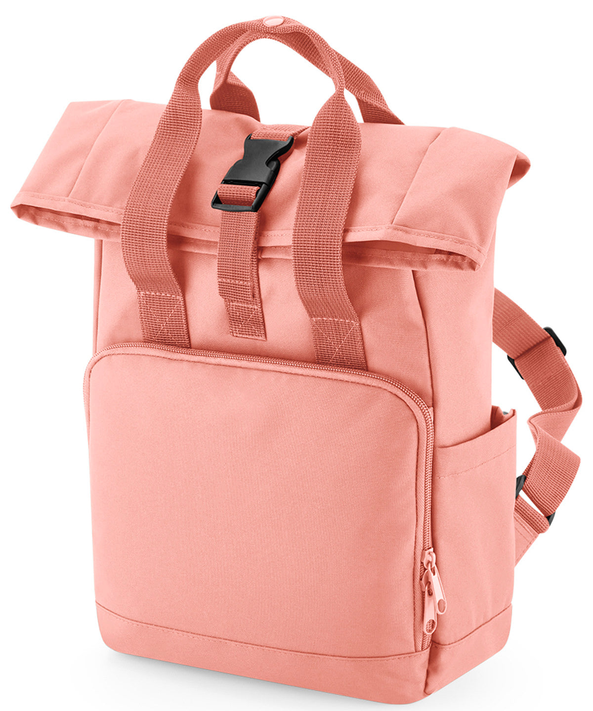 Recycled mini twin handle roll-top backpack
