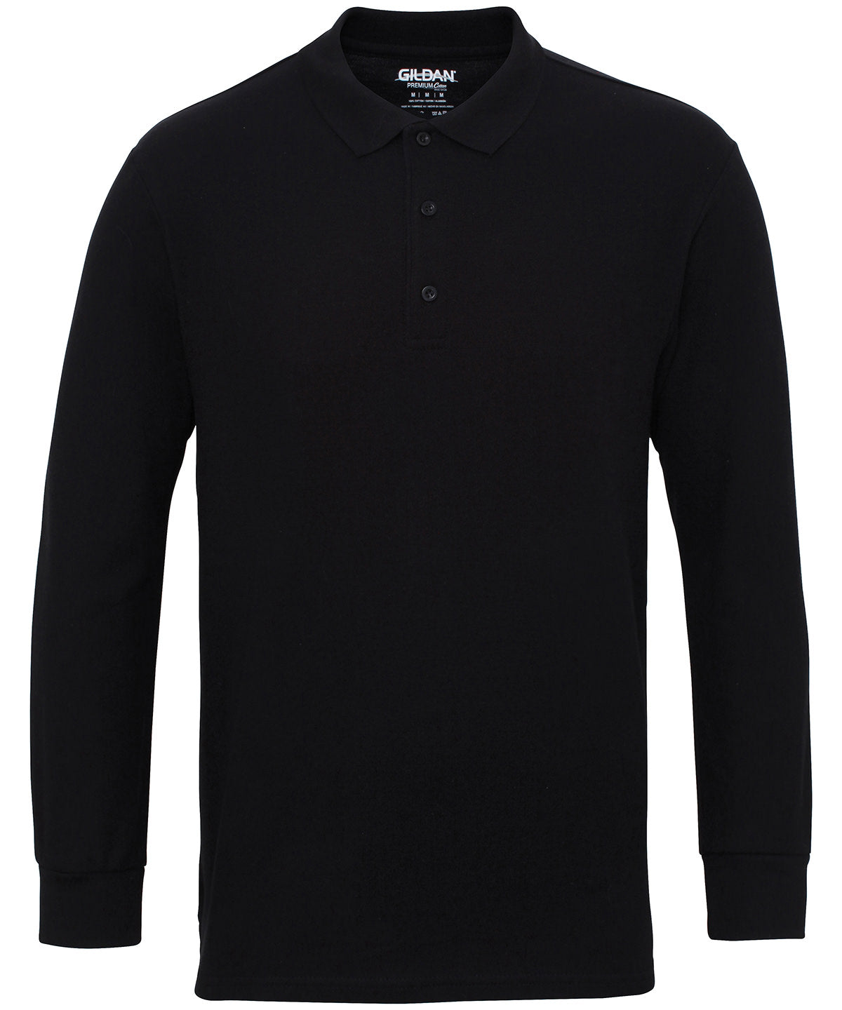 Premium Cotton® long sleeve double piqué polo