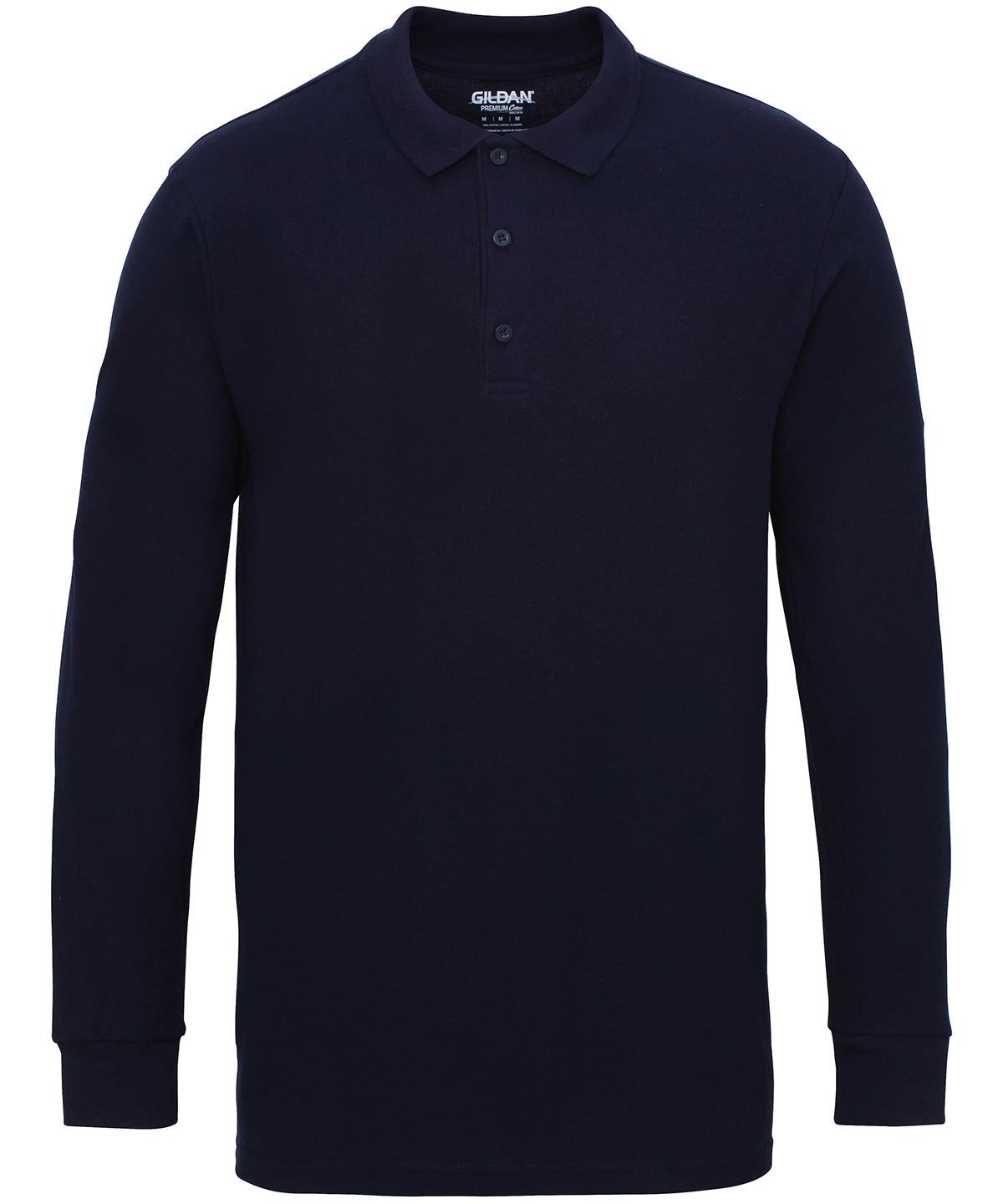 Premium Cotton® long sleeve double piqué polo