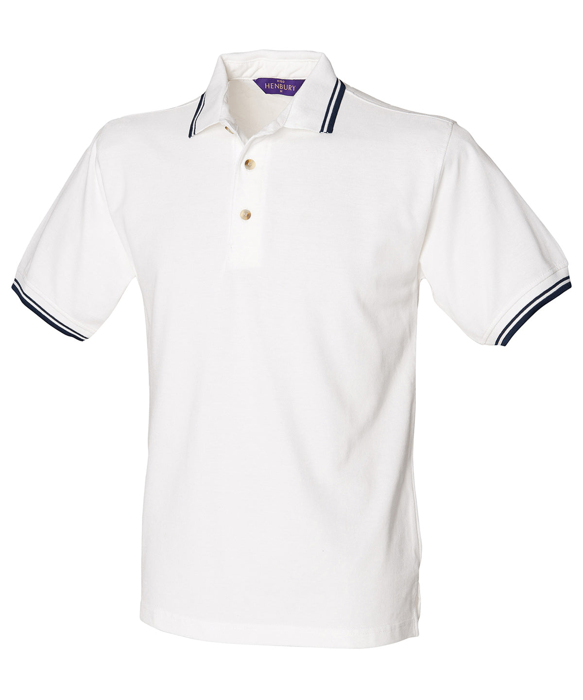 Double tipped collar and cuff polo shirt