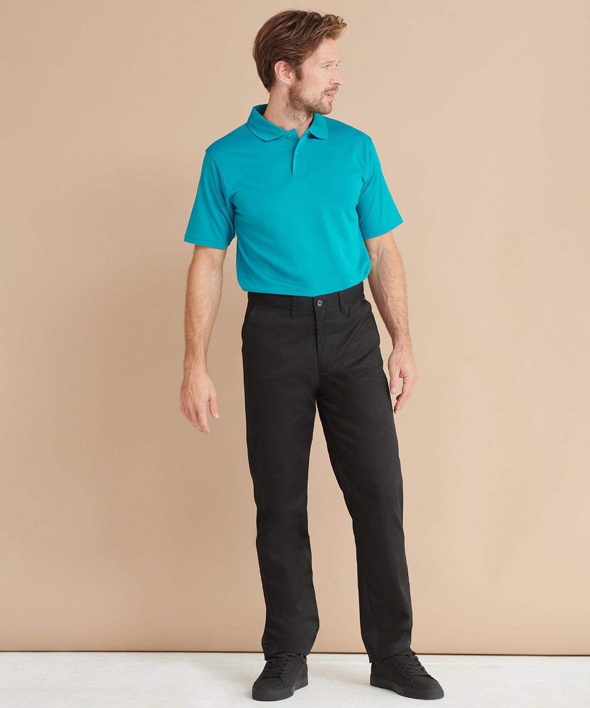 65/35 flat fronted chino trousers