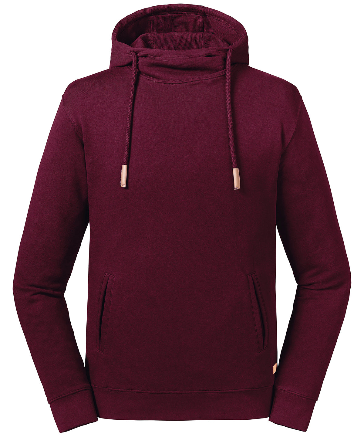 Pure organic high collar hooded sweatshirt