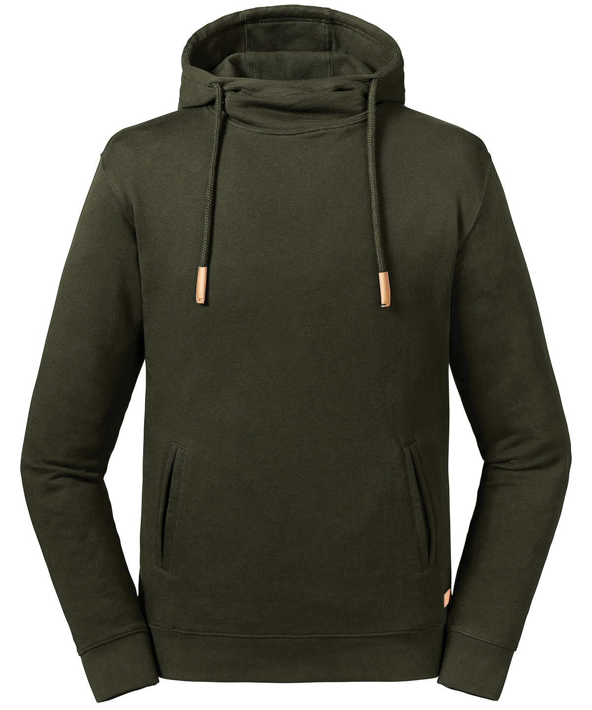 Pure organic high collar hooded sweatshirt