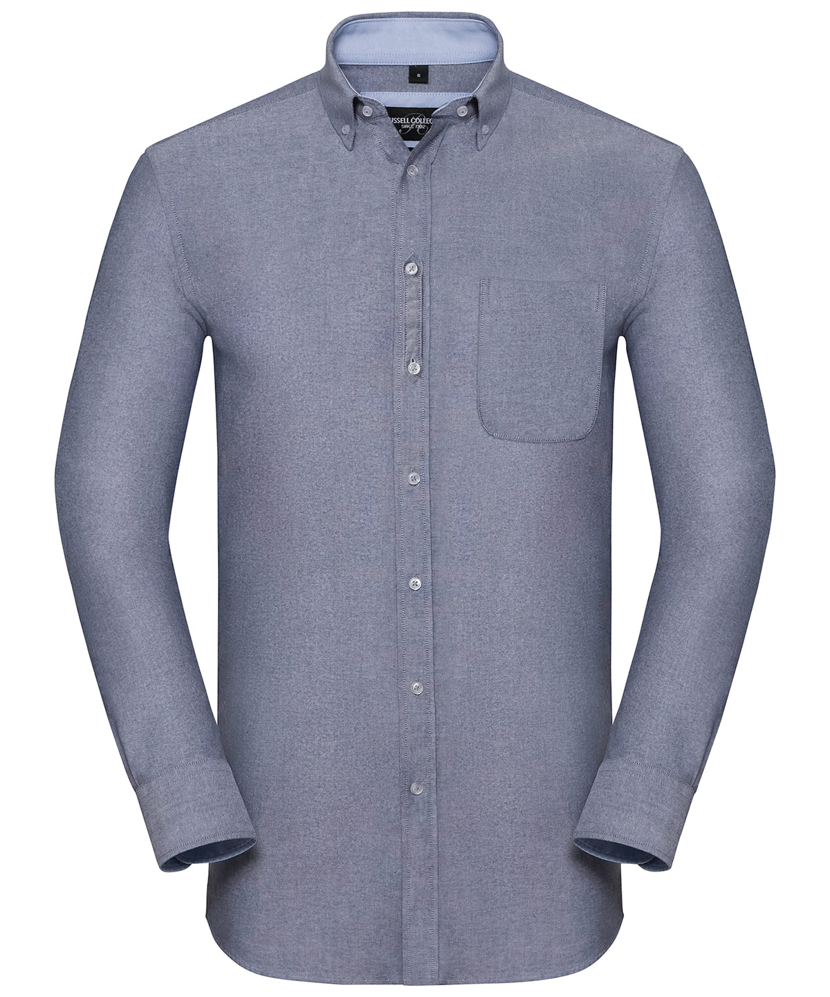 Long sleeve tailored washed Oxford shirt