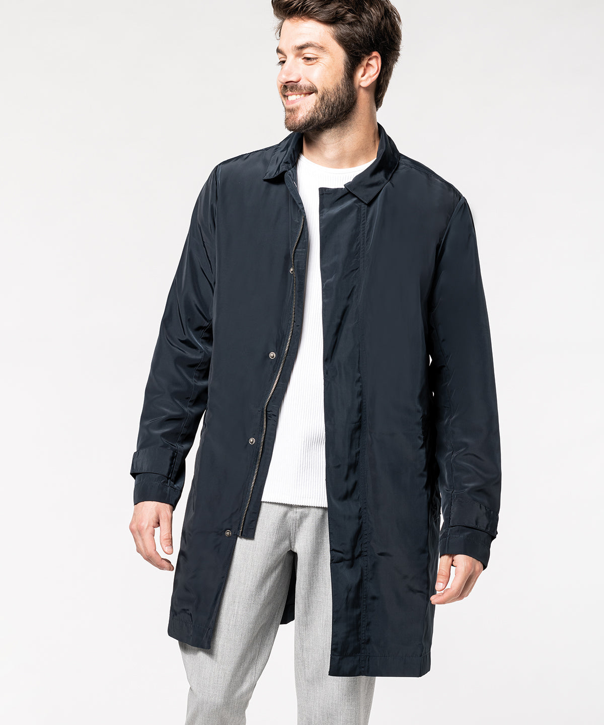 Men's lightweight trench coat