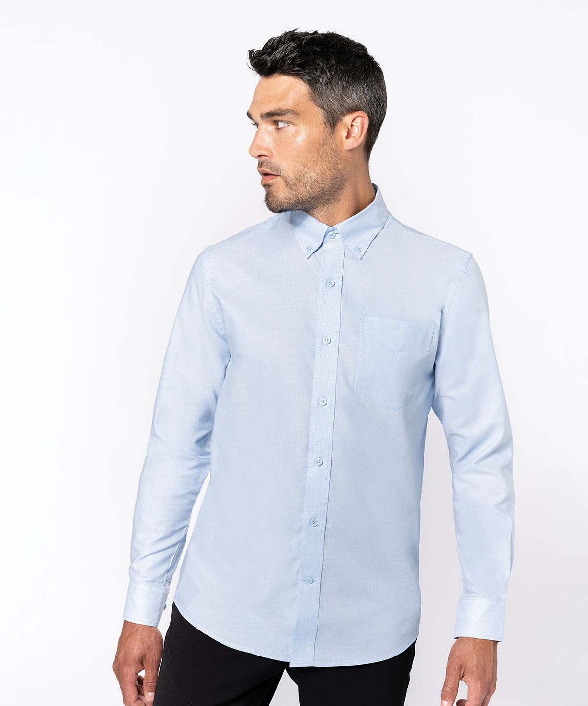 Men's long-sleeved Oxford shirt