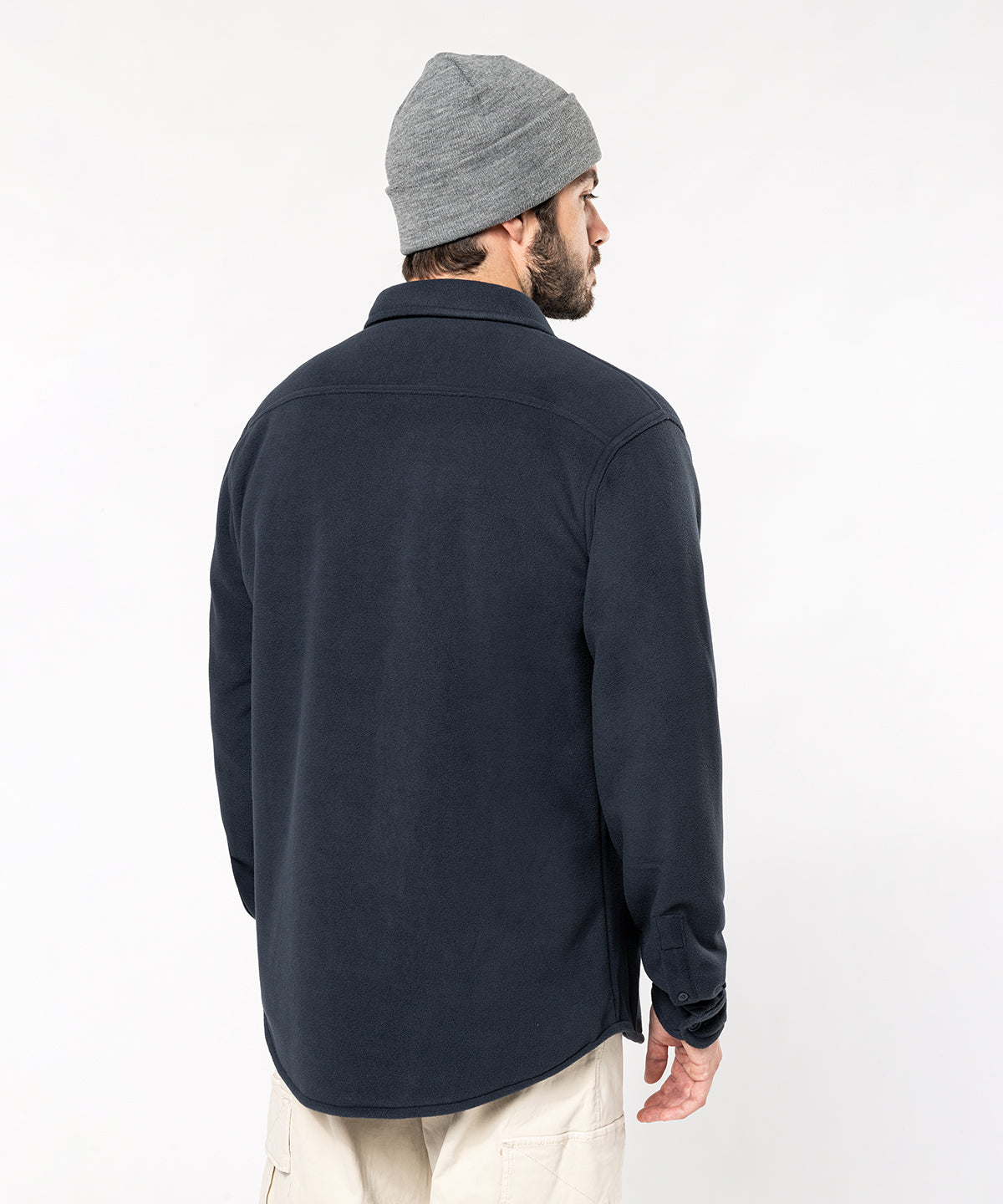 Sherpa-lined fleece overshirt
