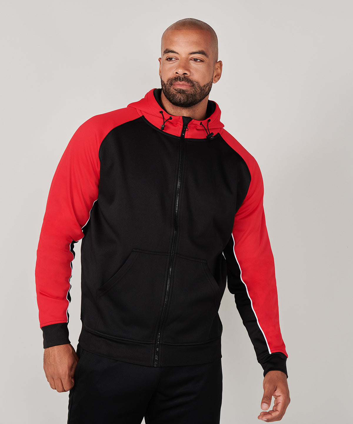 Panelled sports hoodie