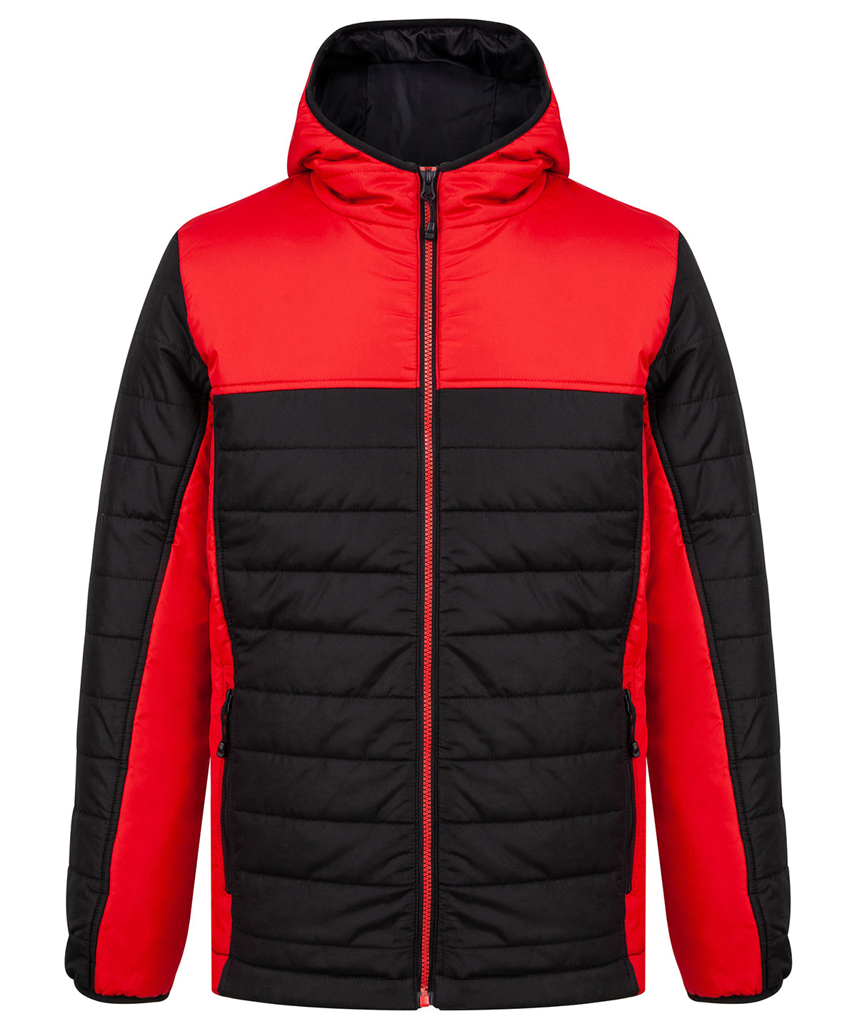 Hooded contrast padded jacket