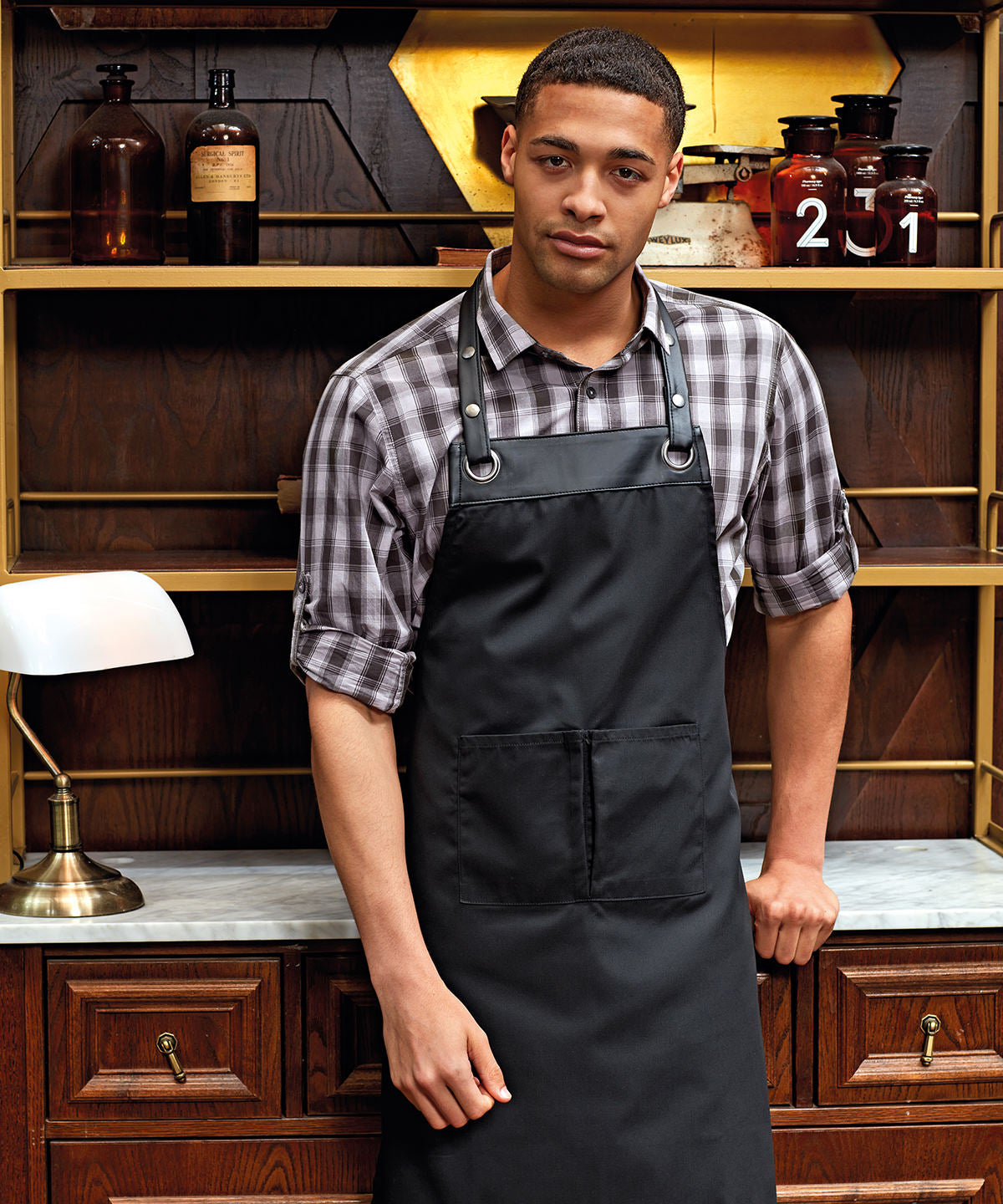 Espresso bib apron