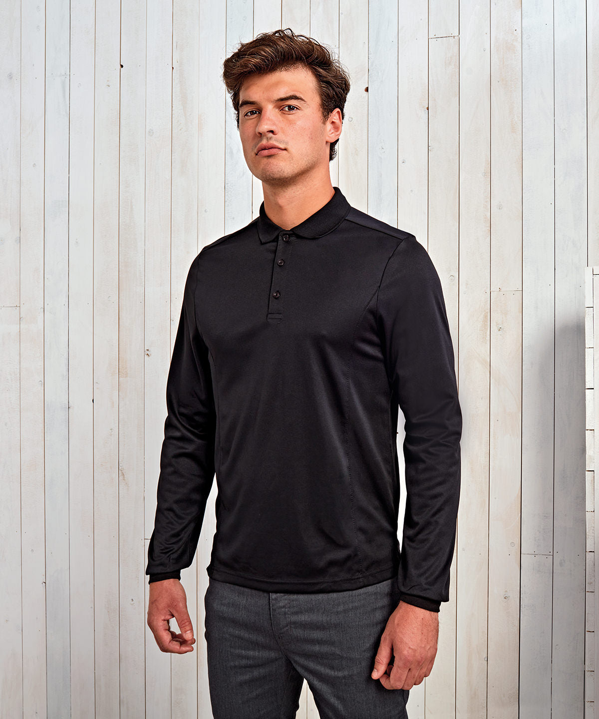 Long sleeve Coolchecker® piqué polo