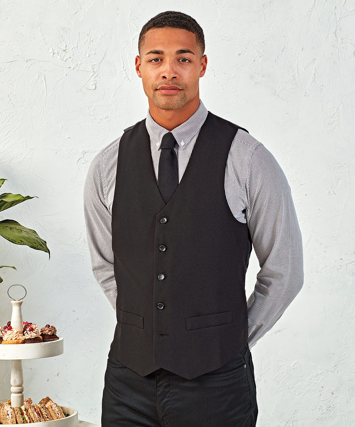 Lined polyester waistcoat