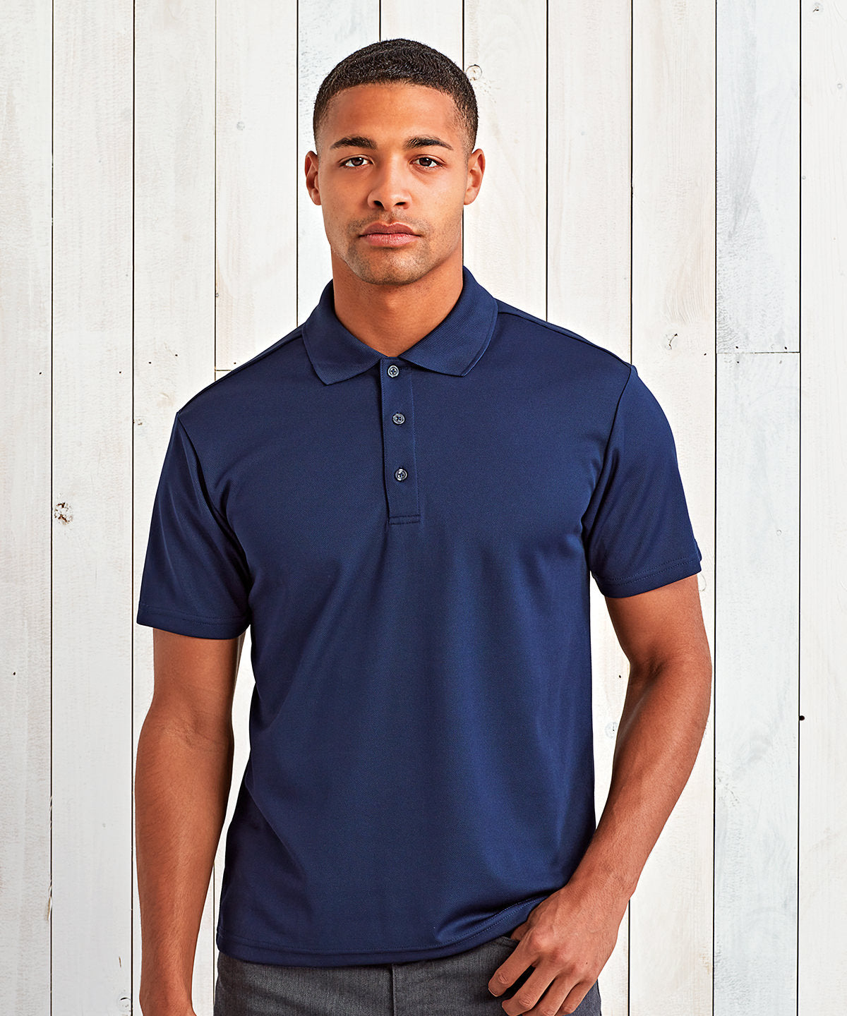 Men's spun dyed sustainable polo shirt