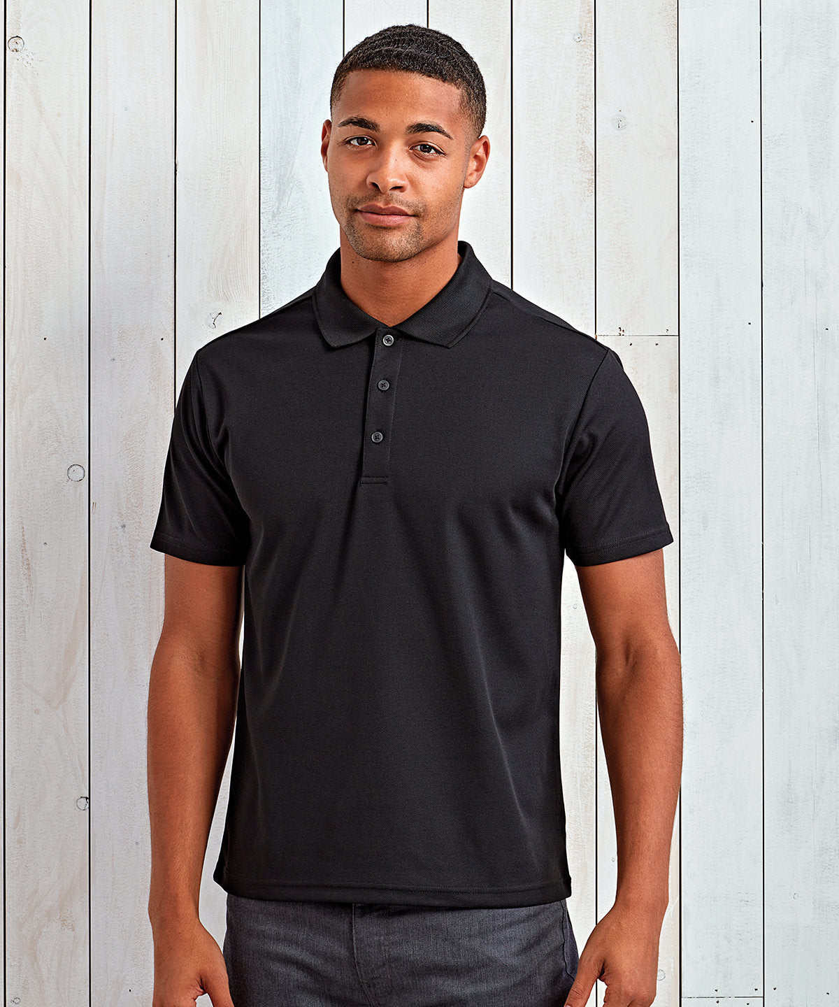 Men's spun dyed sustainable polo shirt