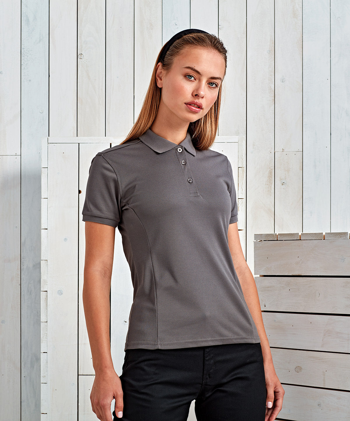 Women's Coolchecker plus piqué polo with CoolPlus®