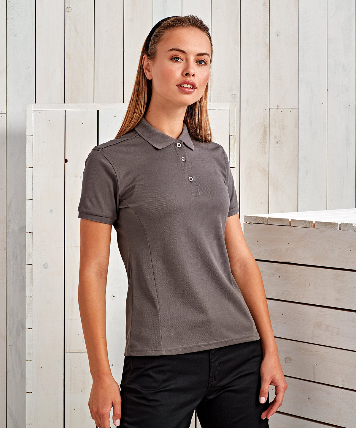 Women's Coolchecker plus piqué polo with CoolPlus®