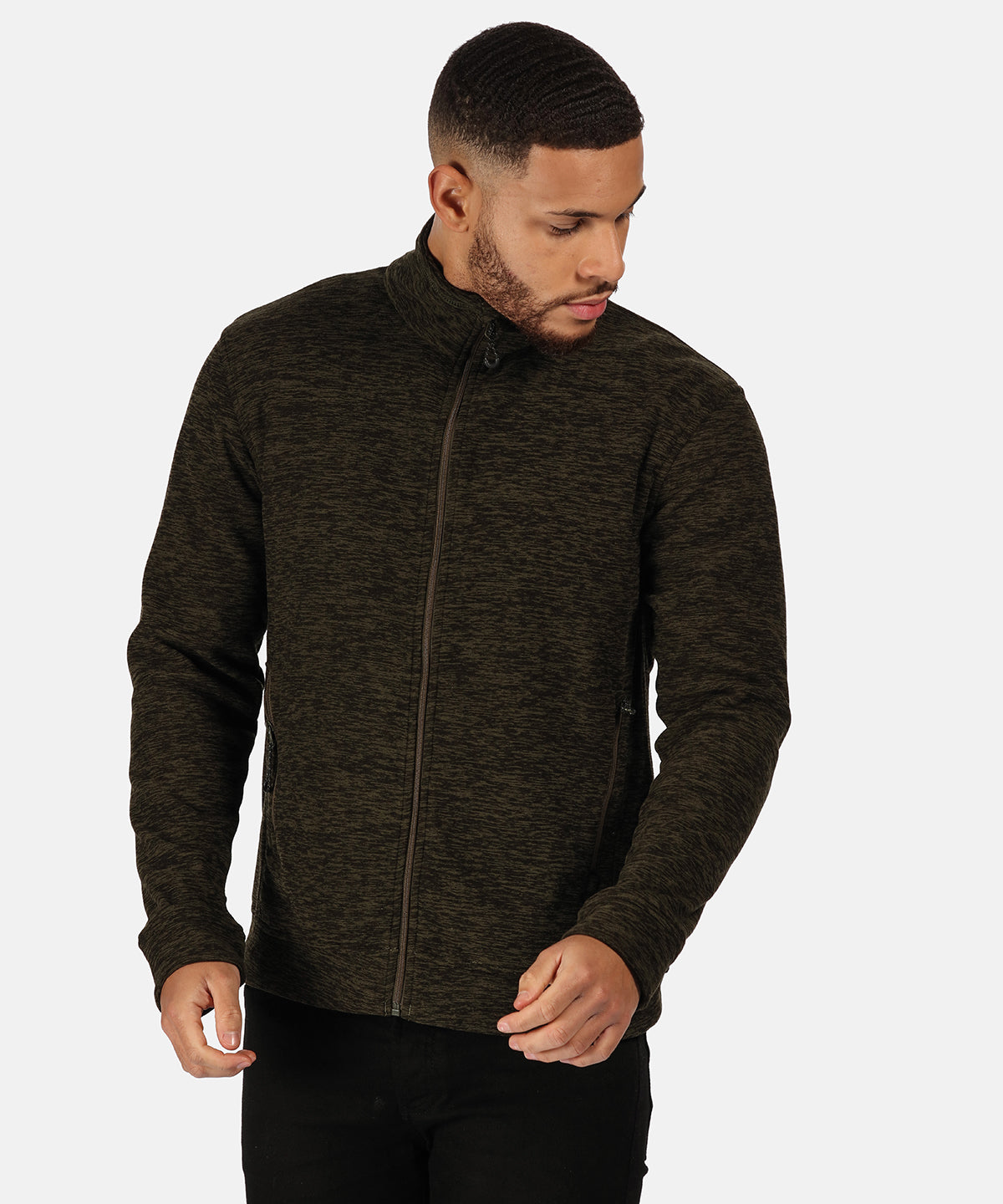 Thornly full-zip marl fleece