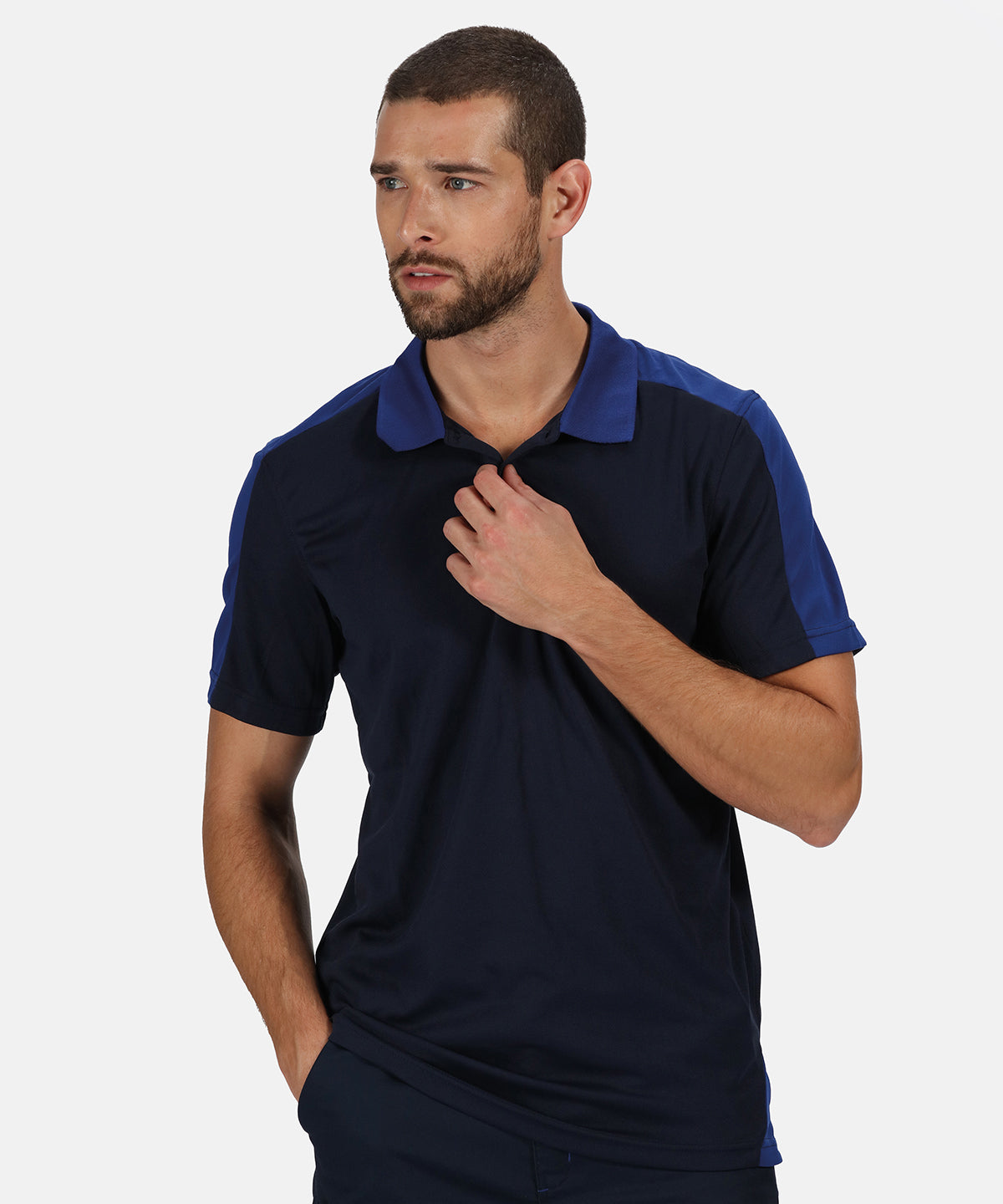 Contrast wicking polo