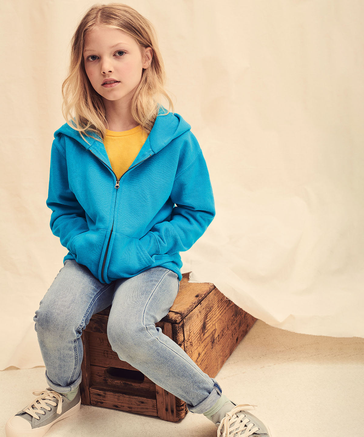 Kids classic hooded sweatshirt jacket