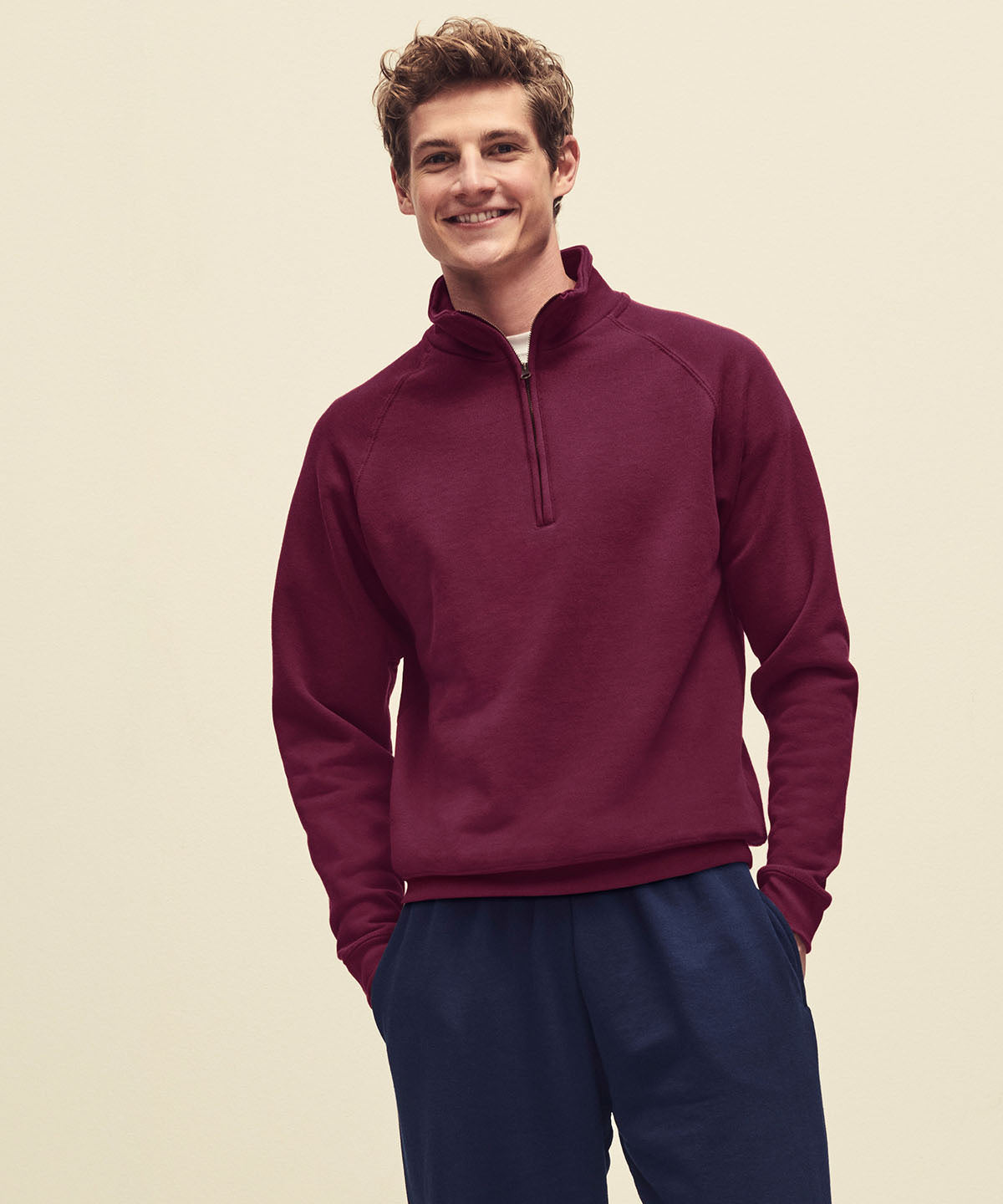 Classic 80/20 zip neck sweatshirt