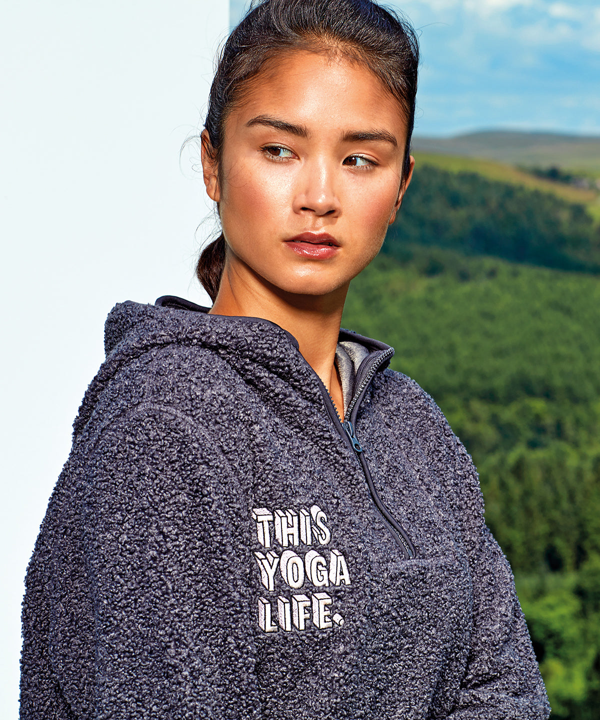 Women's TriDri® sherpa 1/4 zip hoodie
