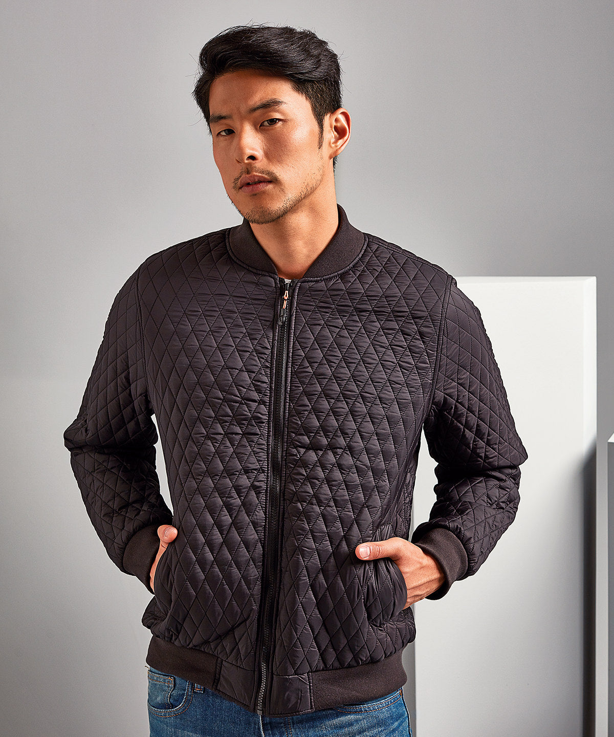 Quilted flight jacket