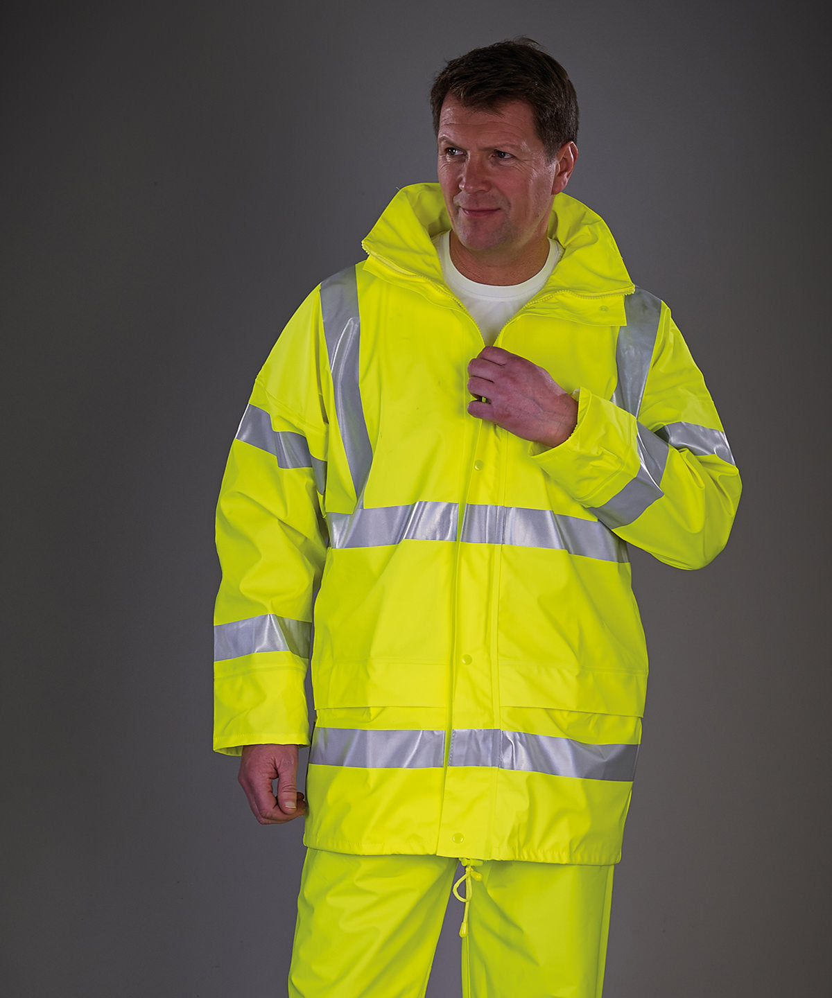 Hi-vis soft flex breathable U-dry jacket (HVS450)