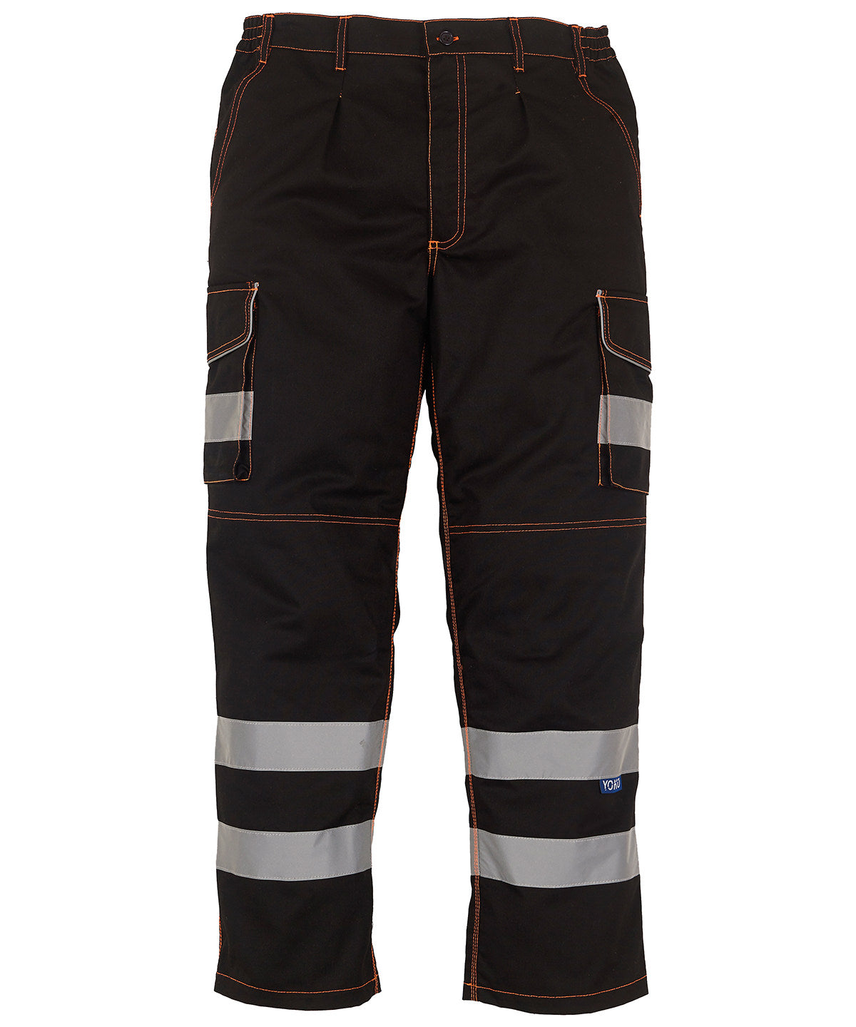 Hi-vis polycotton cargo trousers with kneepad pockets (HV018T/3M)
